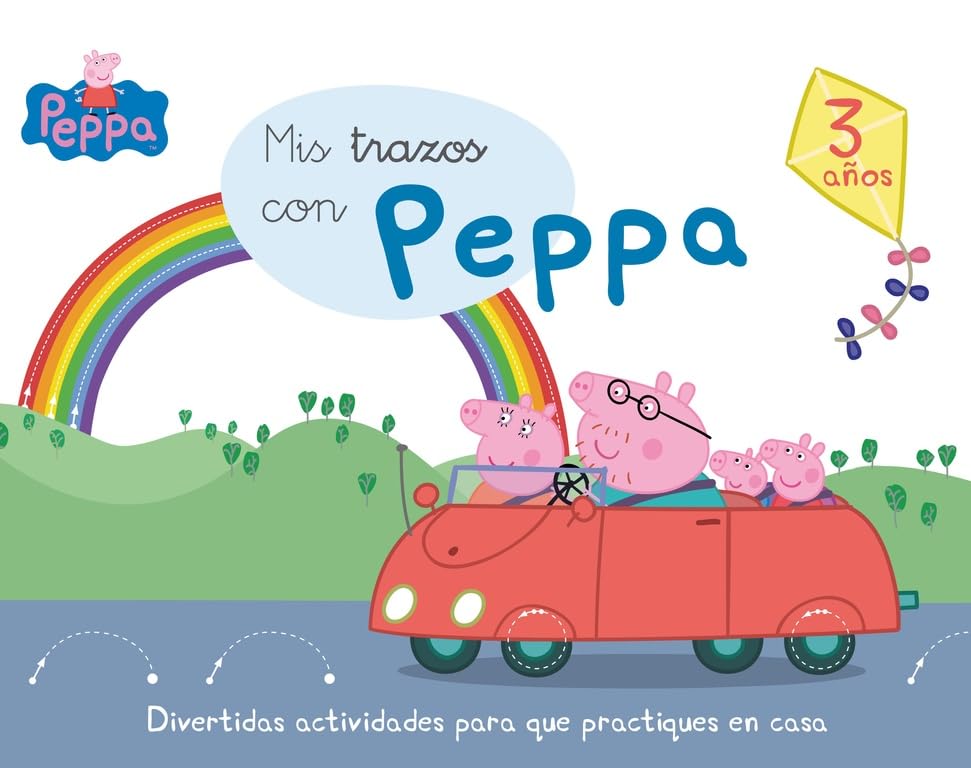 Mis trazos con Peppa - 3 años: Divertidas actividades para que practiques en casa Educa - Juego Educativo para bebés a Partir de 3 años | Mis Primeras Actividades Peppa Pig. Los niños aprenderán a Colorear, el abecedario, los números y los Colores (17249)