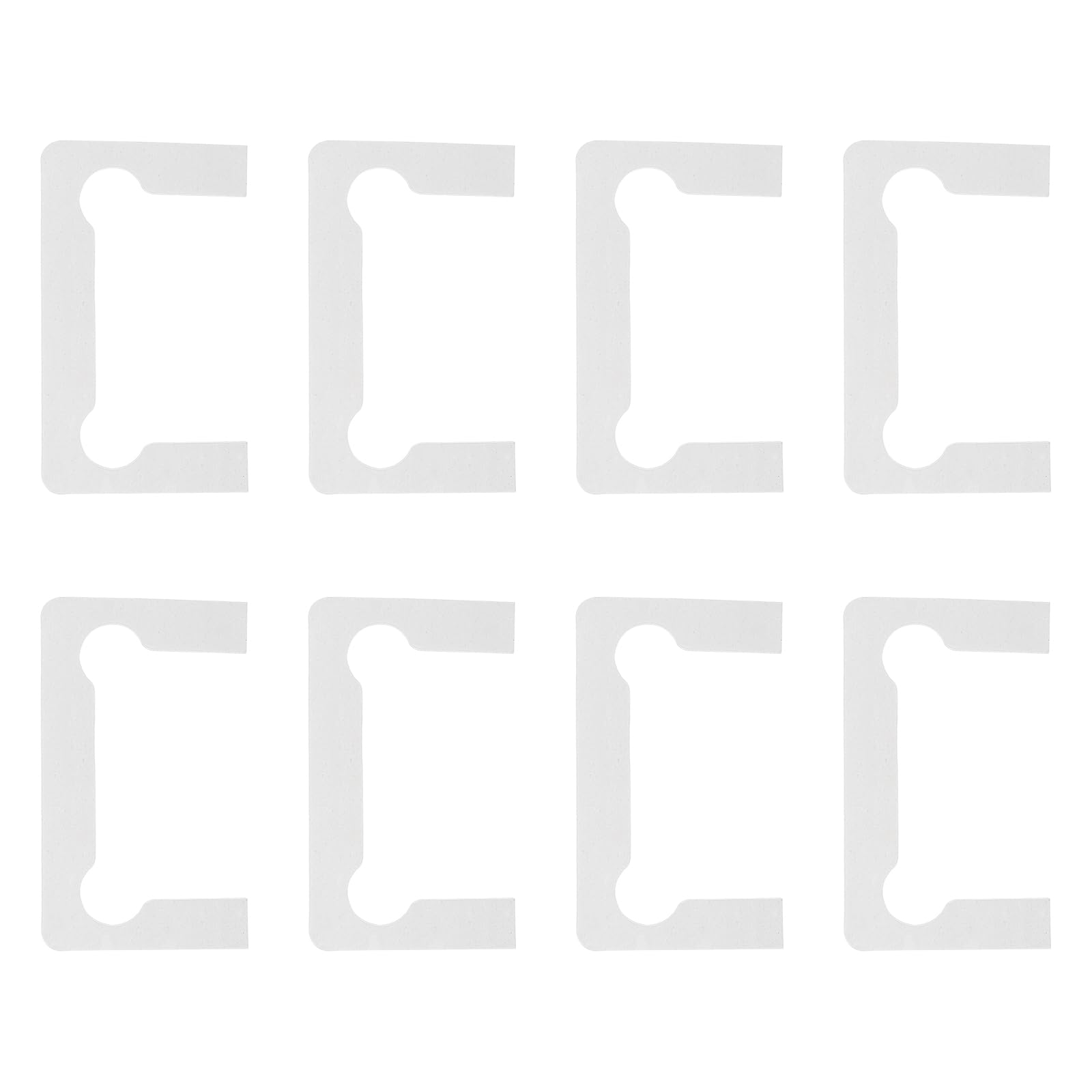 uxcell 8Pcs Glass Hinge Gasket, Shower Doors Hinges 90 Degree Plastic Glass Hinge Replacement Parts Gasket for Door Cupboard Showcase Cabinet Door, White