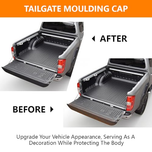 Image of G-PLUS Tailgate Top Trim Cap Cover Molding | Compatible with 2017-2022 Ford Super Duty F250 F350 F450 F550 HC3Z-9941018-AD