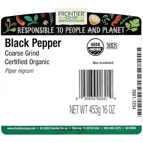 Frontier Co-op Organic Black Pepper (Coarse Grind) 1lb - Image 2