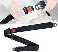 LITEMATIRA Adjustable Wheelchair Seat Belt for Elderly & Disabled - 45" Quick Release Safety Harness, Easy No-Drill Install