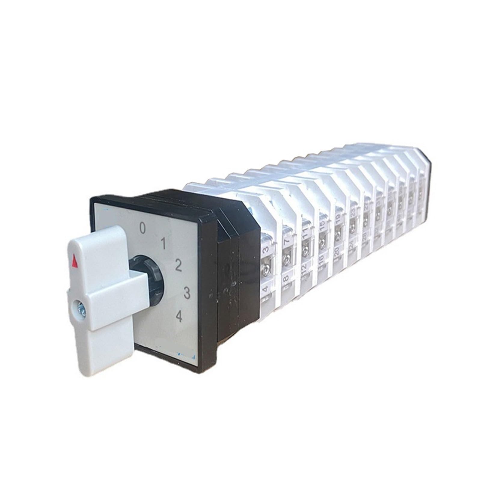 Interruptor rotativo de levas con enclavamiento de 0-4 posiciones LW12-16/12 interruptor de leva Selector giratorio de cambio 12 polos nudos 48 terminales 16A Control de potencia