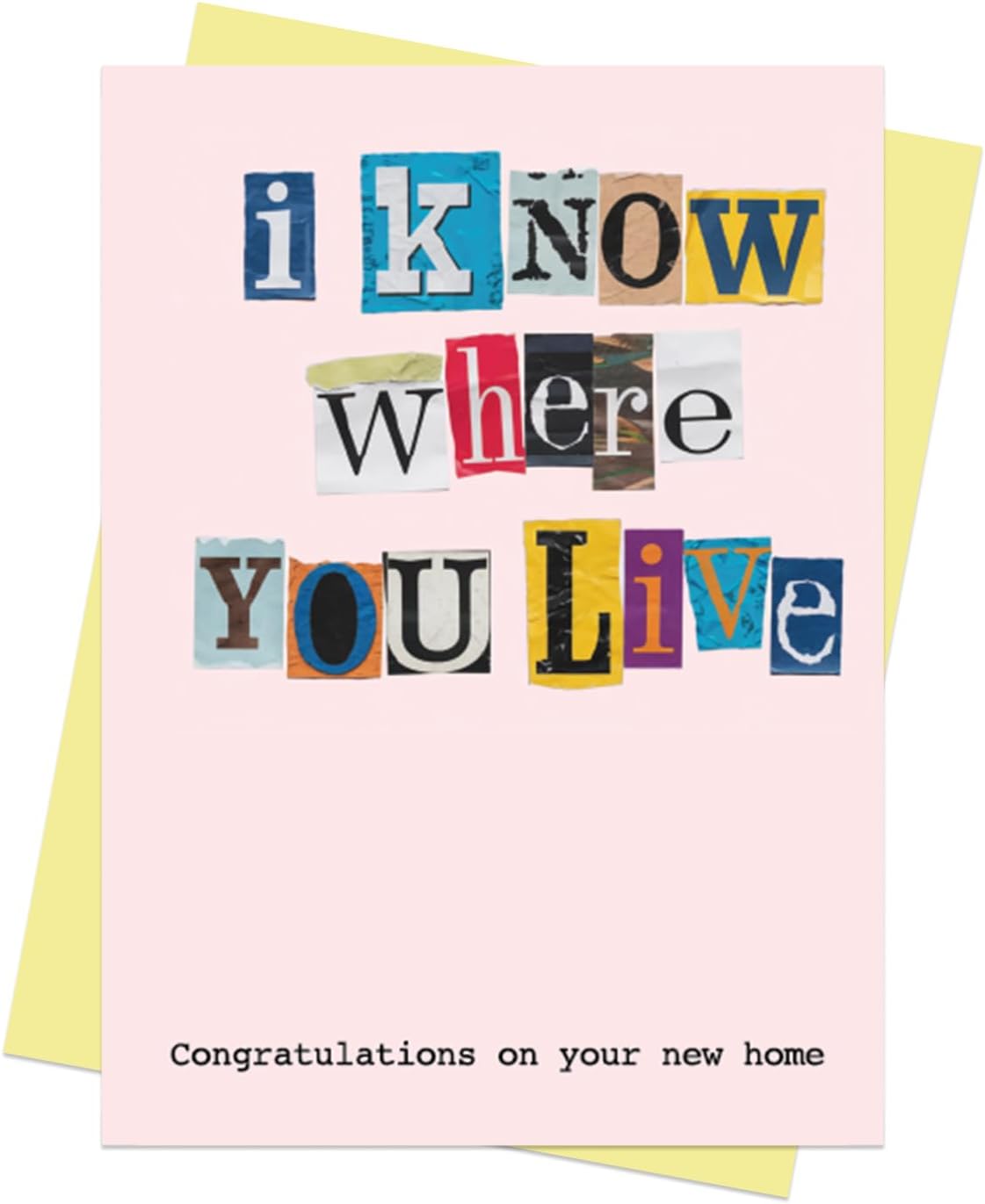 Quirky New Home Greeting Card with Envelope – Modern Housewarming Card – Funny New Home Card – Unique Housewarming Gift (Where You Live)