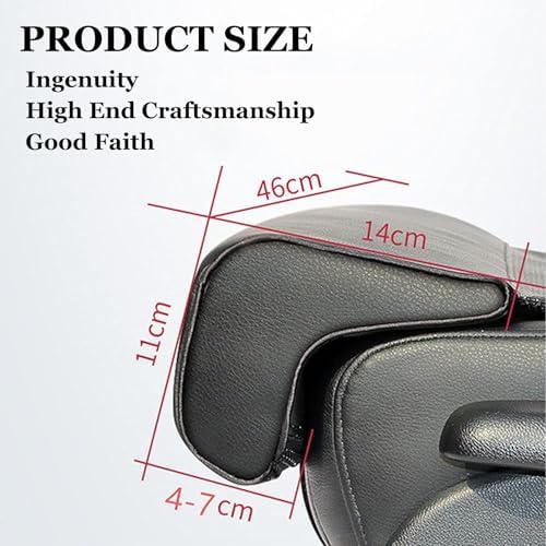 Car Seat Extender Leg Support Cushion - Thigh Support for Cars, Buses, Trains, Offices & Homes - Comfortable Leg Rest Pillow for Enhanced Travel Comfort - Black