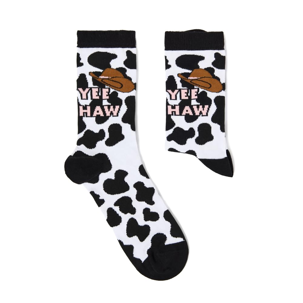 Urban Eccentric Ladies Yee-Haw Socks | 1 Pair | Cotton Rich | Novelty Gift | Perfect As A Gift