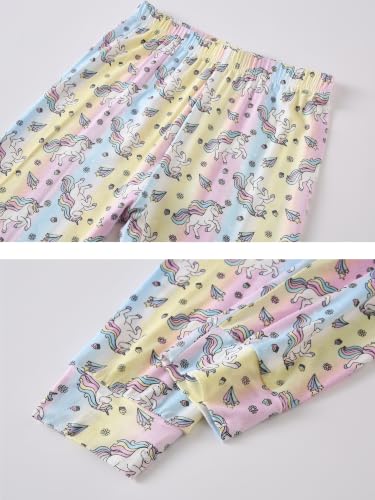 ZEBZOO Viscose From Bamboo Pajamas Baby Girls PJs Toddler Pajama Kids Sleepwear Unicorn Long Sleeve 2-Piece Set 6 Years - image 6