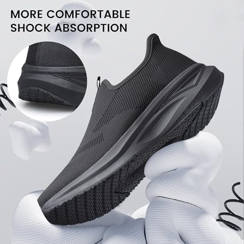 Men's Hands Free Slip On Walking Shoes Non Slip Laceless Lightweight Comfortable Tennis Sneakers4