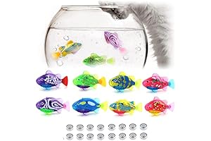 Robo Fish for Cat, Robotic Toy with LED that Vies for the...