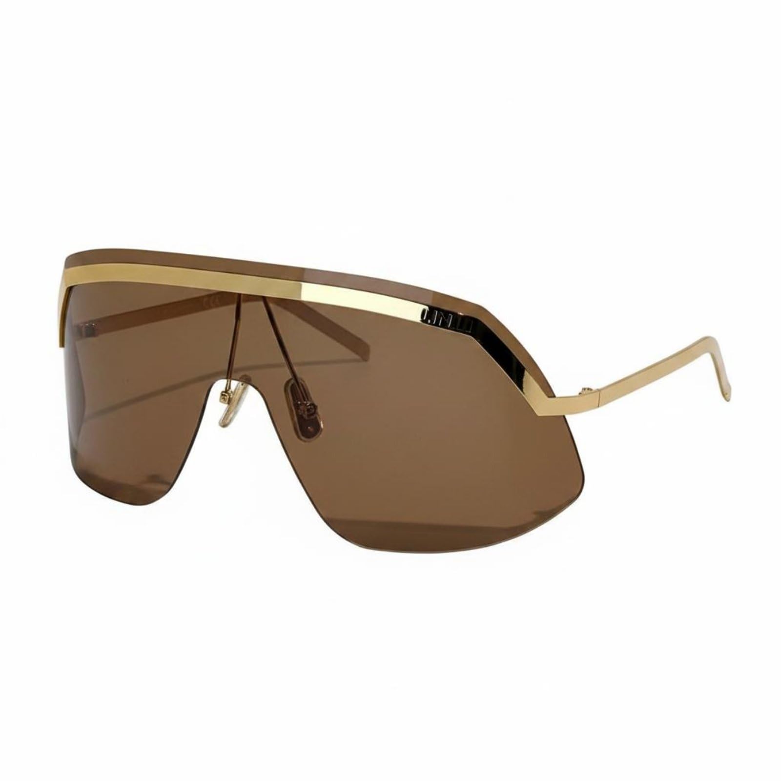 MYADDICTION Nose Pads Oversized Visor Sunglasses Rimless Design Visor Sunglasses Protection Single-Piece Lens Curved-Fit for Women, Outdoor, Driving, Style 2-image-43