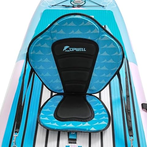 UPWELL Thicker Paddle Board Kayak Seat Comfortable Backrest and 4 Adjustable Straps to Provide Support During Paddling (blue) Cover
