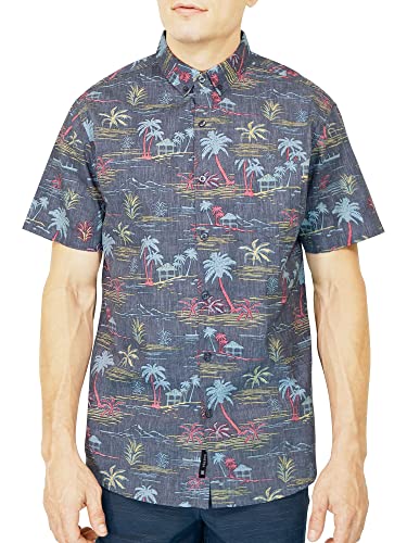 Visive Men’s Hawaiian Print Shirt – Aloha Tropical Short Sleeve