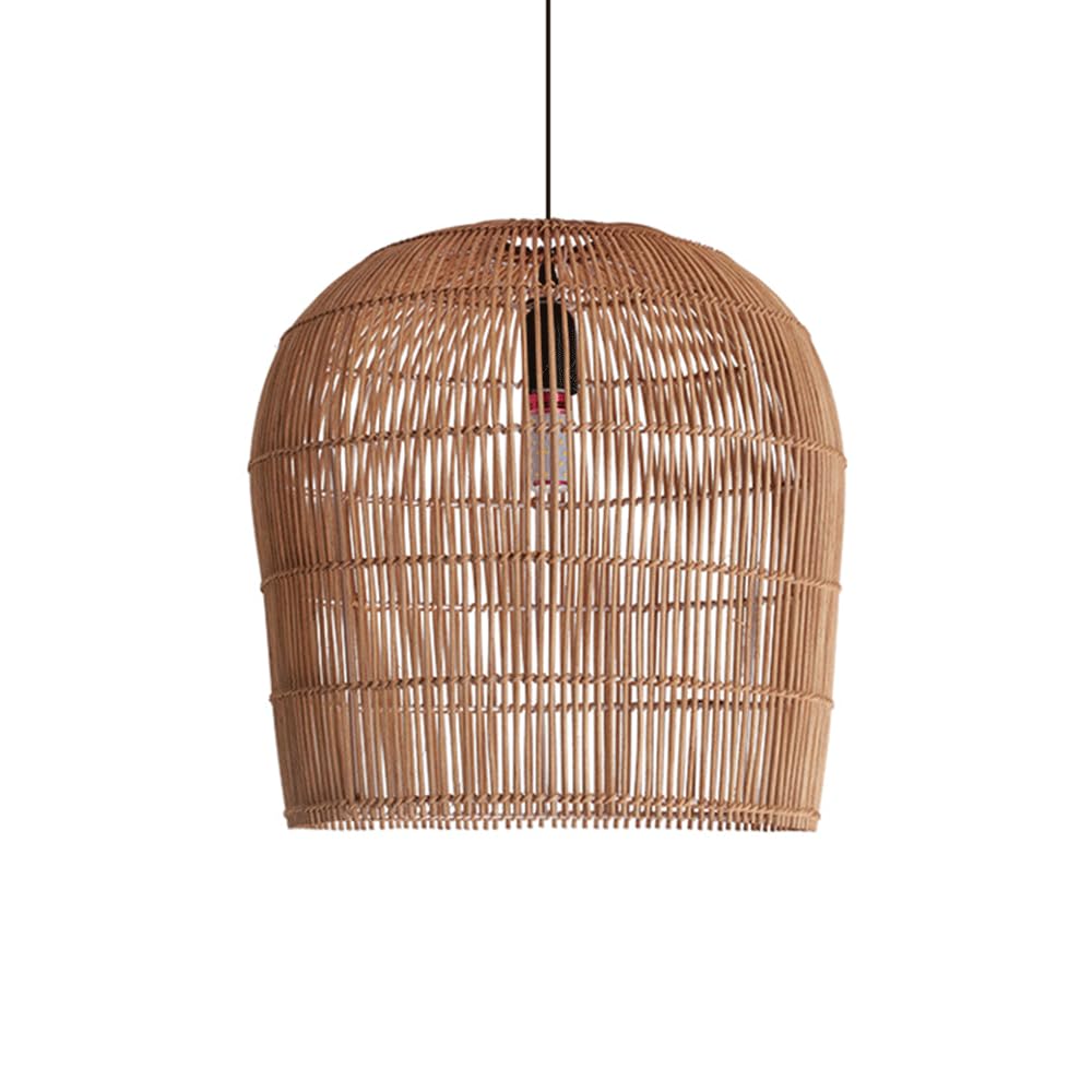 CHUNGYANG Rattan Woven Pendant Light Rustic Wicker Hanging Lamp for Kitchen