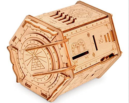 Esc Welt Fort Knox Pro - Escape Room In A Box - Brain Teaser Puzzles For Adults & Kids - 3D Puzzles For Adults - Puzzle Games - Cash Puzzle Money Box - Wooden Puzzle - Board Games For Family Night #TOP8