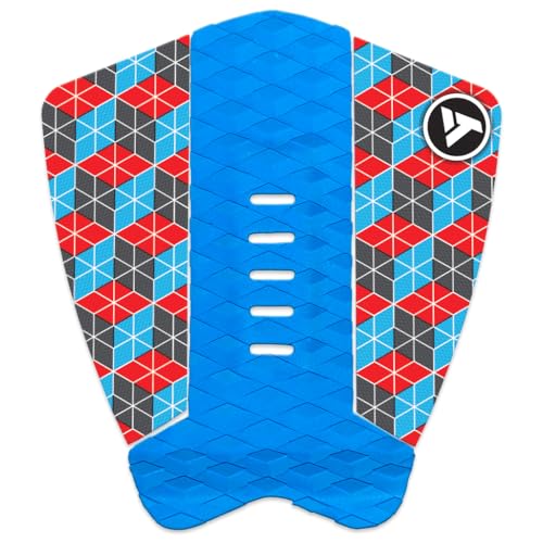 VersaTraction Surfboard Hexi Plexer Stripe 3 Piece Tailpad (Blue)