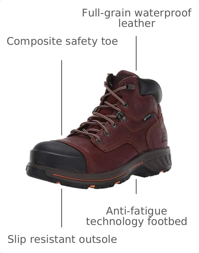 Image of Timberland PRO mens Helix Hd 6 inch Composite Safety Toe WaterproofIndustrial & Construction Shoe