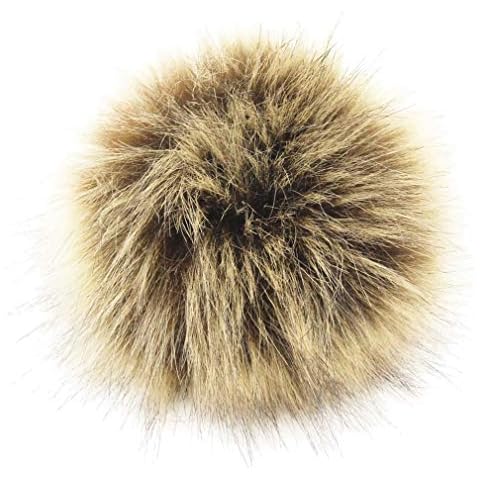 1pc Faux Fur Pom Poms Ball with Elastic Cord Removable Fur Fluffy Ball Pendant for Crocheted Hats Shoes Bags Cover