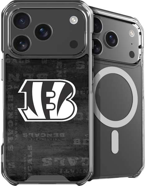 Skinit Phone Case Compatible with MagSafe iPhone 17 Pro Max - Officially Licensed NFL Cincinnati Bengals - Distressed Design