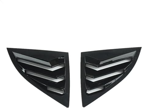 2PCS Compatible with Toyota Supra A90 A91 2019-2025 Car Rear Window Quarter Louver Cover Side Vent Shutter Trim Scoop ABS Accessories PartsGloss Black