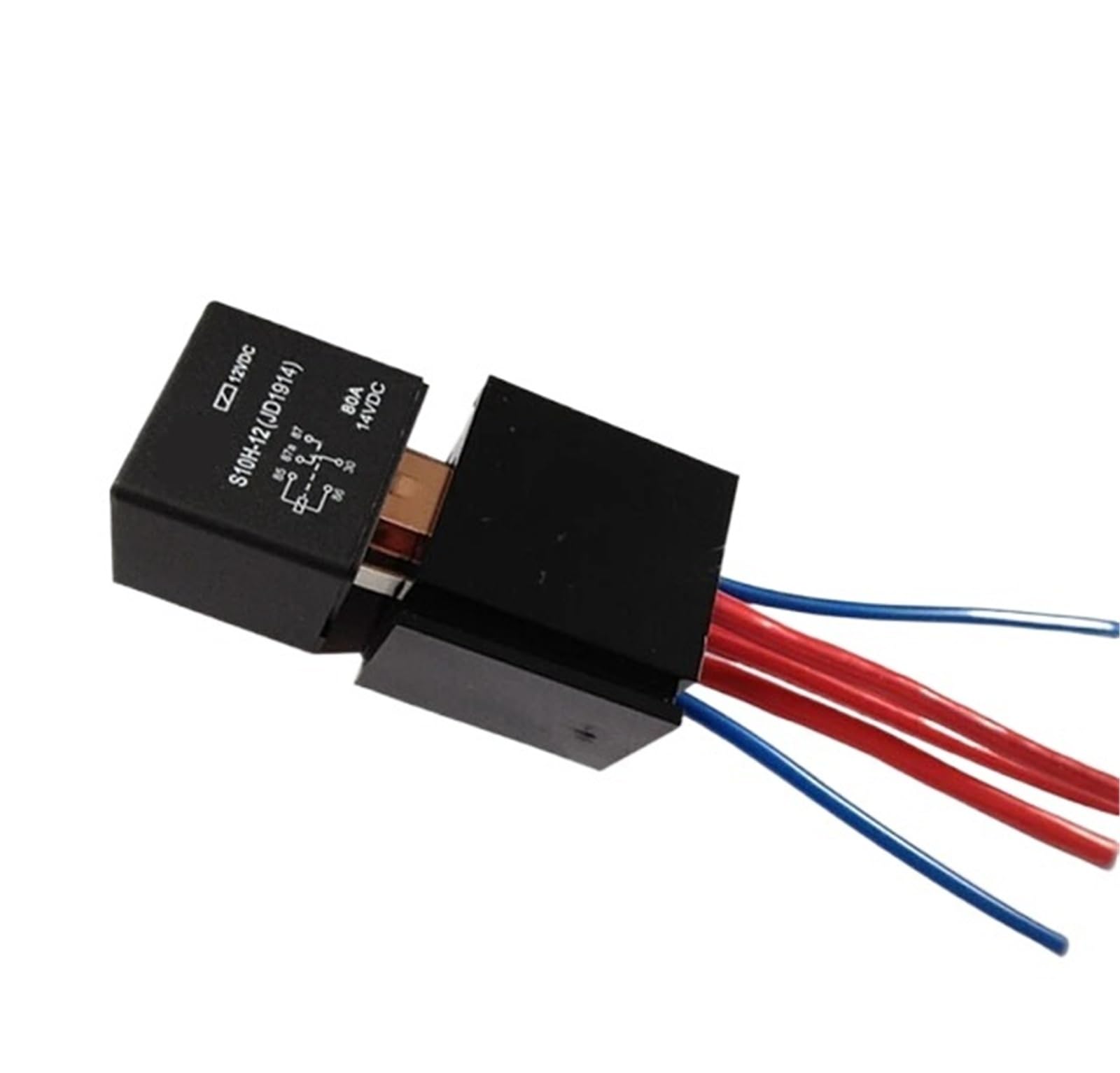 Relais Automobile 12V 80A 5 Broches JD1914 avec Support et Contrôleur d'Éclairage