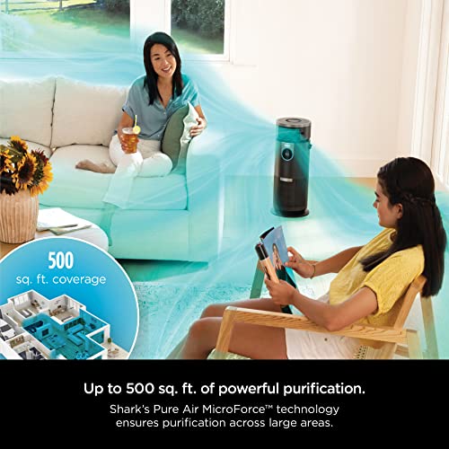 Shark Hc451 3-In-1 Clean Sense Air Purifier, Heater & Fan, Hepa Filter, 500 Sq Ft, Oscillating, Small Room, Bedroom, Office, Captures 99.98% Of Particles For Clean Air, Dust, Smoke & Allergens, Black #TOP4