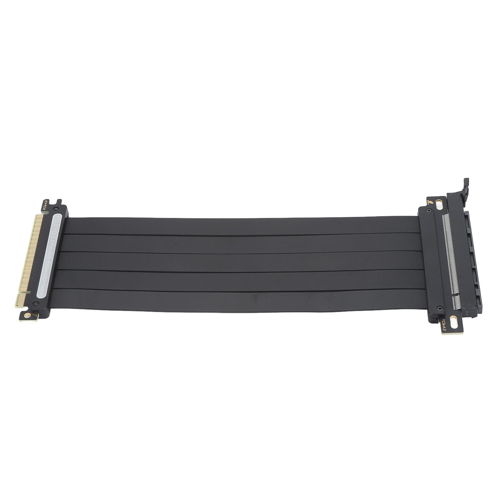 Pongnas Cavo Prolunga PCIe 4.0 X16, Cavo Riser GPU 180 Gradi 64GBS Cavo Placcato Argento EMI Schermato Plug and Play Design Segmentato per Chipset Z690 (300 mm)