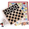 Bigjigs Toys, Games Compendium, Wooden Toys, Board Games, Classic Board Games, Compendium of Games, Traditional Games, Tic Tac Toe, Tiddly Winks, Snakes and Ladders