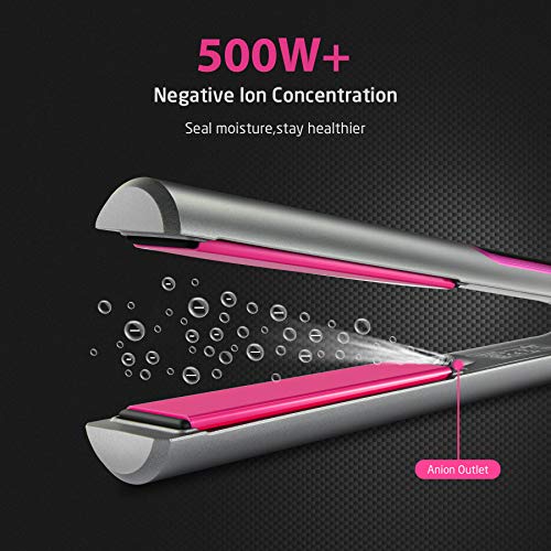 Hair Straightener and Curler 2 in 1,GOOLEEN Flat Iron for Hair Styling,1 Inch Extra-Long Tourmaline Ceramic Titanium Plate,Fast Heat Straightening Curling Iron,LCD Display Adjustable Temp 290-450℉ - Thumbnail 7
