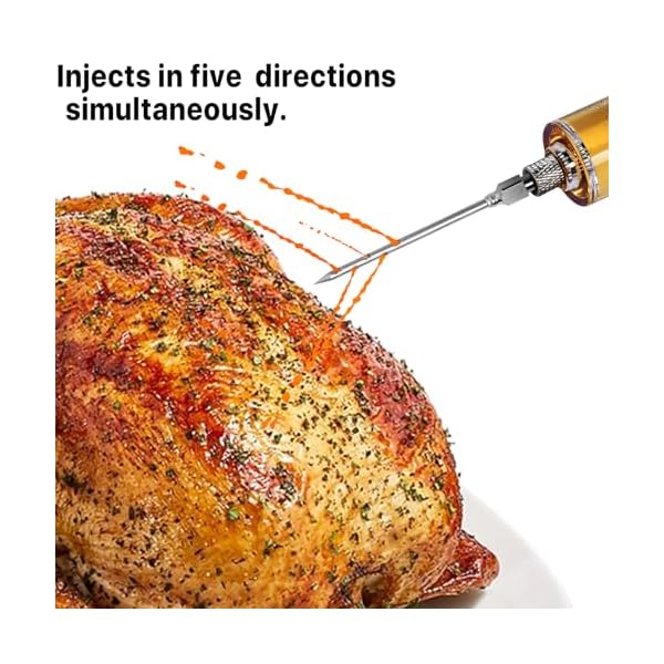 Meat-Injector-Syringe-3-Marinade-Injector-Needles-for-BBQ-Grill-Premium-Portable-Turkey-Injector-kit-for-SmokerMarinades-Injector-for-Meats-With-1oz-Large-Capacity-1-Brush-Easy-to-Use-Clean-Red Meat-Injector-Syringe-3-Marinade-Injector-Needles-for-BBQ-Grill-Premium-Portable-Turkey-Injector-kit-for-SmokerMarinades-Injector-for-Meats-With-1oz-Large-Capacity-1-Brush-Easy-to-Use-Clean-Red