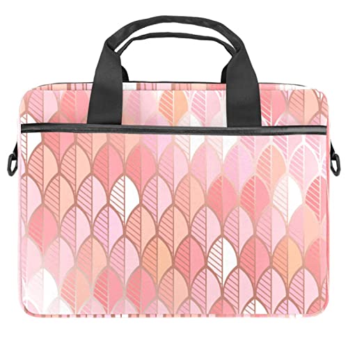 Sacoche bandoulière ordinateur 14 pouces multicolore feuillage rose gold