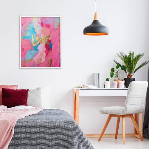 Poster encadré facile à accrocher pour mur vide tableau blanc robuste Stupell - 4