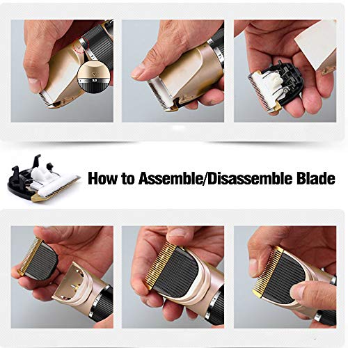 Comsmart Dog Clippers, Upgraded Dog Grooming Clippers Dog Hair Trimmer Cordless Low Noise Rechargeable Electric Quiet Pet Hair Clippers Set for Cats, Dogs, Other Pets