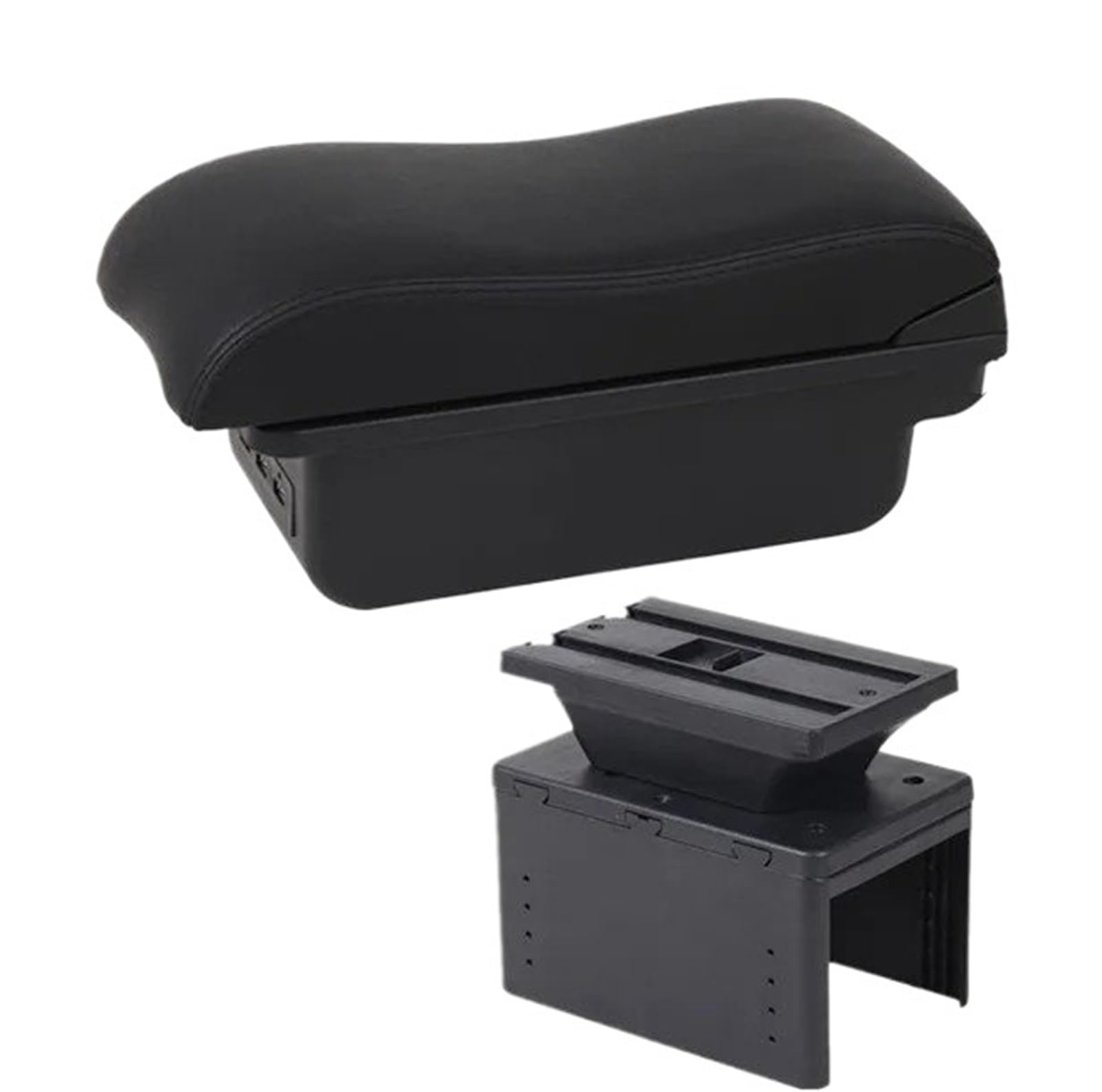 NOKRGQW Car Armrest Box Universal Car Armrest Box Storage Retrofit Parts Accessories(B2 black line 3USB)