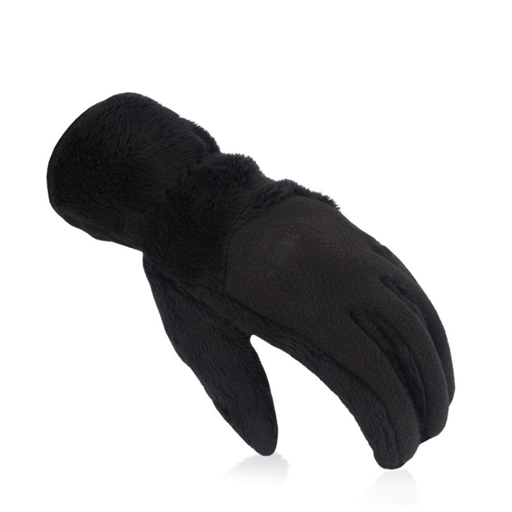 QiHaoHeji Men's Ski Gloves Warm Lining Windproof Sensitive Touch Screen Function Outdoor Sports Bicycle Gloves Winter Gloves (Color : Black, Size : M)
