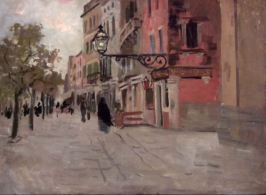 Affiches sur toile Street in Frits Thaulow poster 50x70