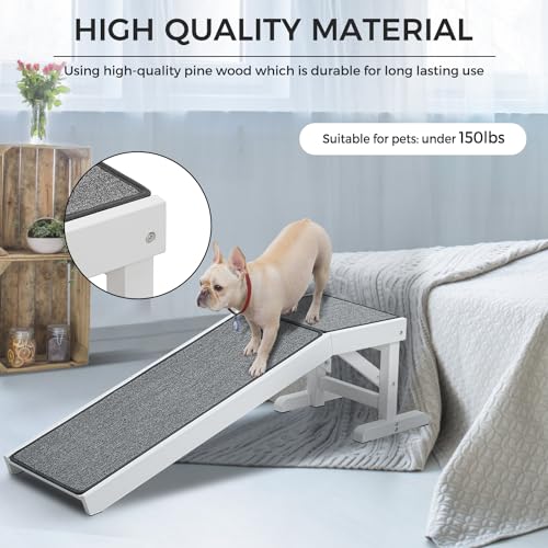 MEWANG Rampa Para Cães Para Cama - Rampa Para Animais De Estimação Para Cães Com Carpete Antiderrapa