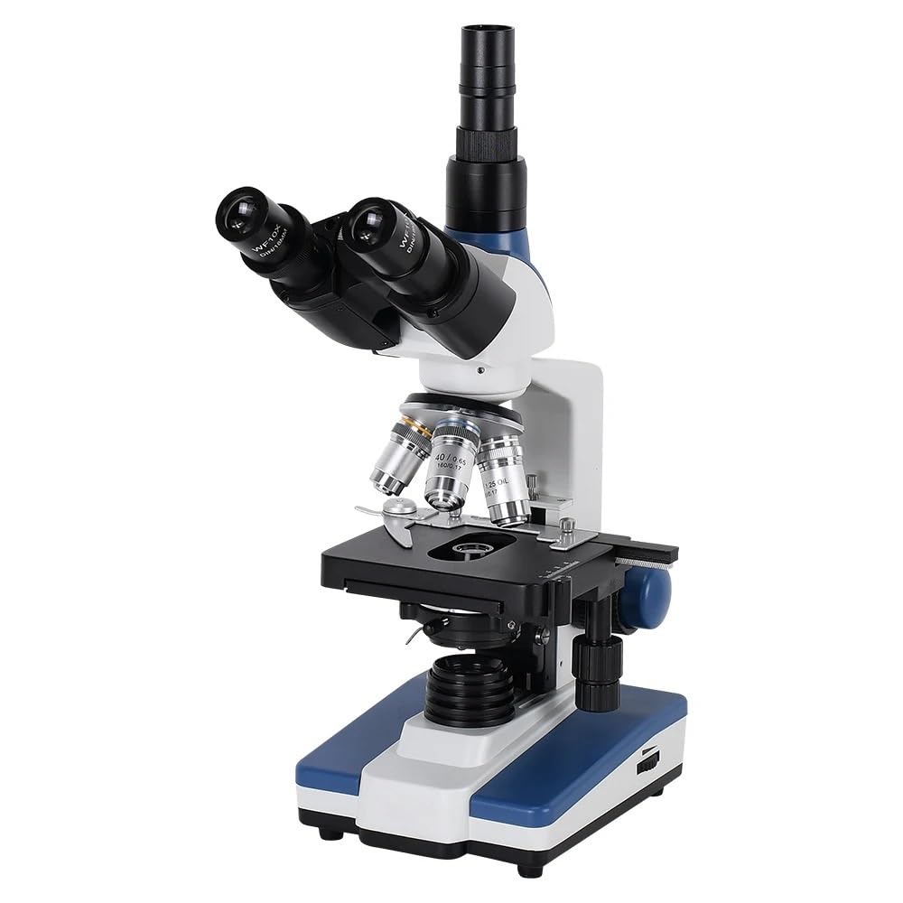 Kit De Microscopio 40X-2500X Usb Microscopio Biológico Compuesto Profesional Con Platina Mecánica Xy 3D Ajustable Para Laboratorios De Ciencias Educativas Adaptadores De Lentes Para Microscopio