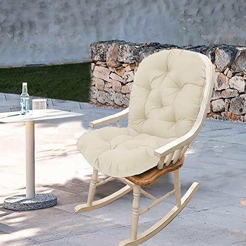 Seahome Waterproof Swivel Rocker Cushion, Outdoor Rocking Chair Cushions, Hammocks Papasan Chair Cushion,Tufted High Back Chair Cushion For Indoor Garden Or Outdoor Rocking Chair Seats (White) #TOP6