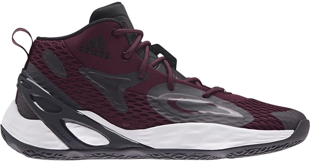 adidas Exhibit A Mid Shoe - Unisex Basketball Team Maroon/Core Black/White