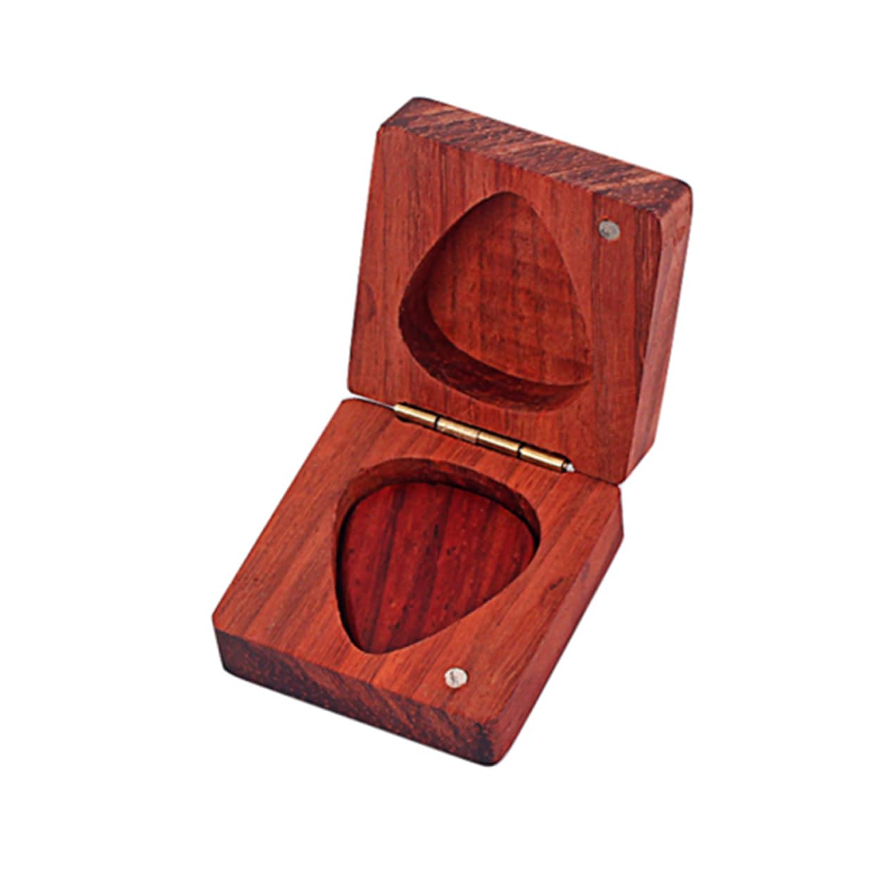BESTonZON 2 Piezas estuche para púas de guitarra bajo púas de guitarra variadas púas de puas de guitarra electrica Palo de rosa caja de selección elegir De madera rojo