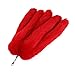 Fox Tail Fur Handbag Accessories 5-in-1 Extra Large Faux Fox Tail Keychain Accessories (Red)