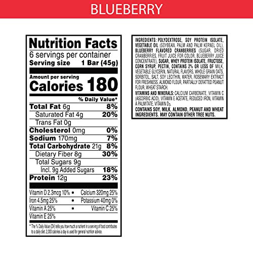 Kellogg's Special K Protein Bars, Meal Replacement, Protein Snacks, Blueberry, 9.5Oz Box (6 Bars) #TOP2