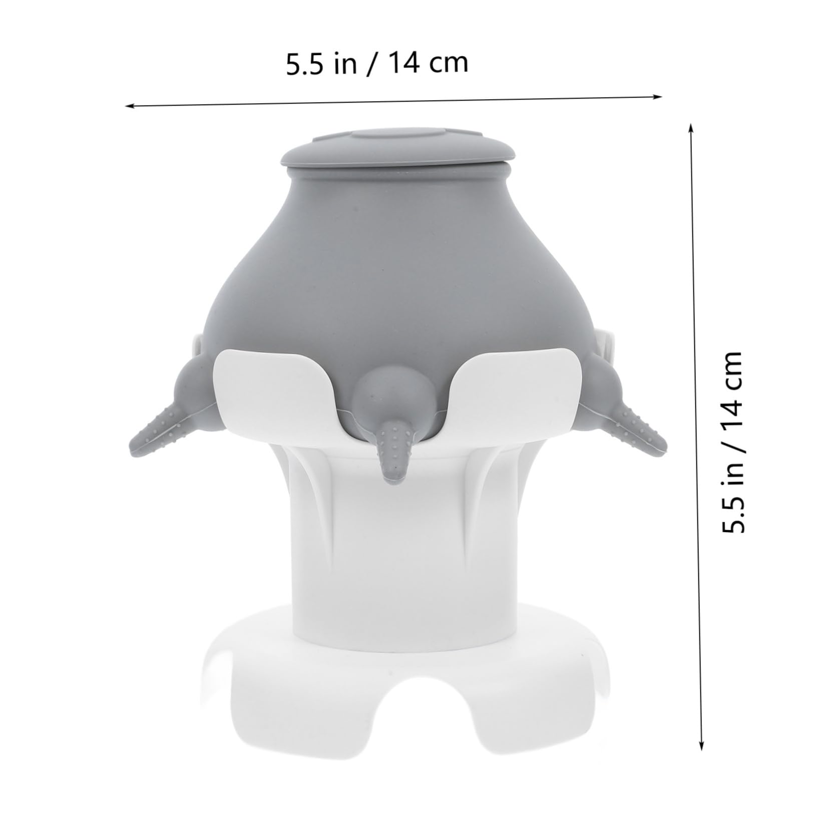 Milisten Silicone Puppy Feeder 4 Nipples Pet Milk Feeder Bowl for Newborn Puppies Kitten Nursing Bottle