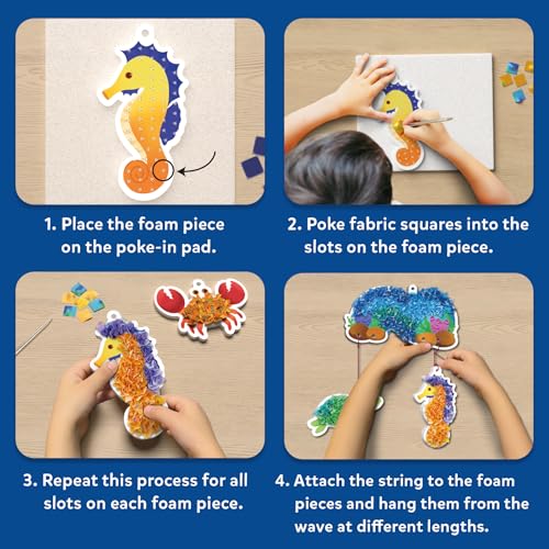 Image of Skillmatics Poke-in Art - Underwater Animals, Mess-Free Fun for Kids, DIY Arts & Crafts Kit, Creative Activity, Gifts for Girls & Boys Ages 4, 5, 6, 7, 8, 9