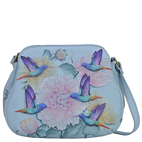 Image of Anuschka Women's Leather Shoulder Bag - Hand-Painted Genuine Leather Handbag with Adjustable Strap - 691, Shoulder Bag
