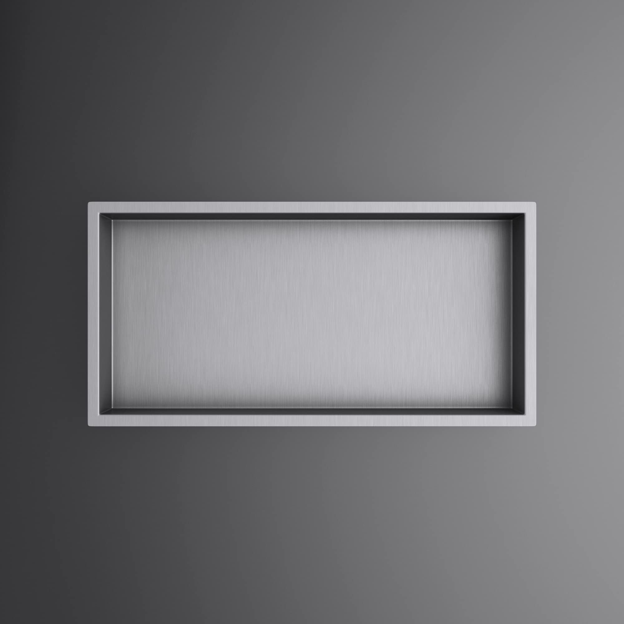 Mai & Mai Nicchia a Parete 30x60x8.3cm Mensola Doccia a Muro a Incasso Piastrellabile in Acciaio Inox Facile da Montare, Argento