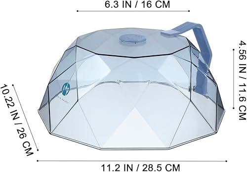 Miniatura 3 de Alipis Cubierta para platos de microondas con diseño geométrico de 11.22 x 10.23 x 4.56 pulgadas, tapa de calefacción para alimentos y microondas,
