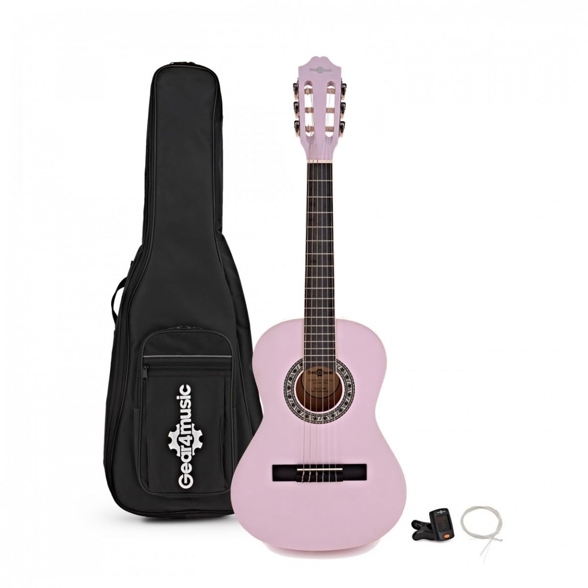 Pack avec Guitare Classique Junior 1/​2 par Gear4music Rose