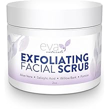 Eva Naturals Exfoliating Facial Scrub &ndash; Gentle Microdermabrasion Face Exfoliator with Pumice & Botanical Extracts &ndash; Facial Wash to Clear Blackheads, Acne, and Dead Skin for Smooth, Radiant Skin - 2 oz