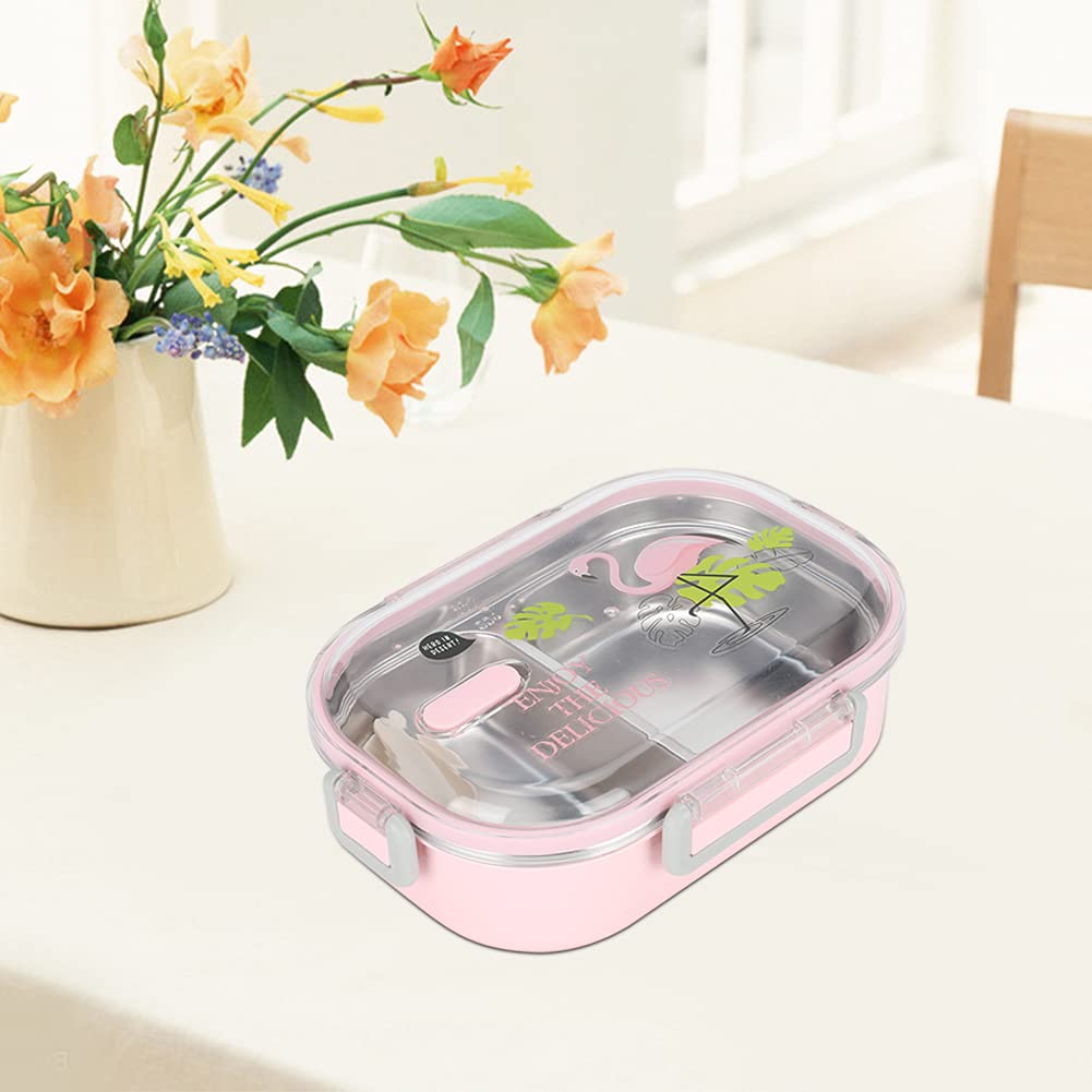 Boîte à Déjeuner Isotherme 650 Ml En Acier Inoxydable 304 - Étanche Avec Cuillère (Rose/Bleu/Vert)