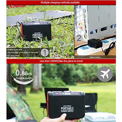 HLDUYIN Solar Generator Power Plant, Portable Solar Inverter 20000Mah Home Solar Emergency Lighting Power Supply 80W for Portable Campfire Outdoor Drone - Image 7